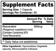 Load image into Gallery viewer, Resveratrol 50% 600mg
