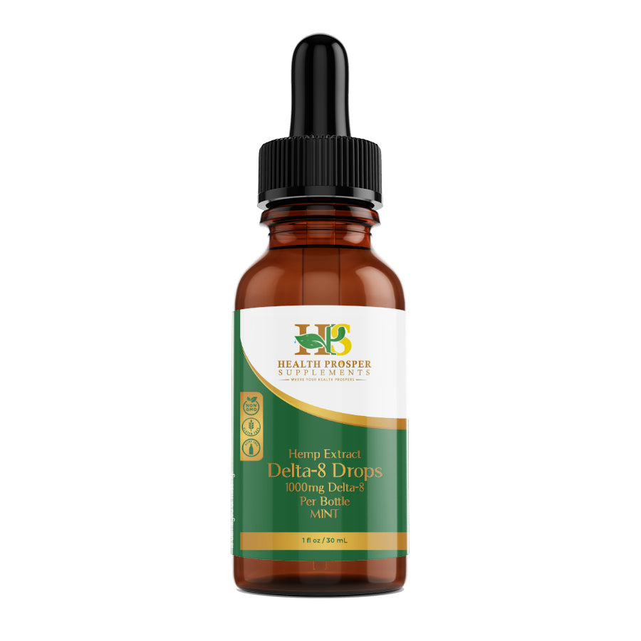 Delta-8 Tincture Drops with MCT - Mint